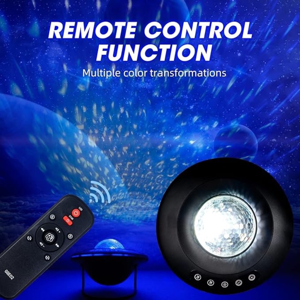 New Galaxy Star Projector Lamp, Bluetooth Speaker Aurora Lighting with Timer - Picture 4 of 6